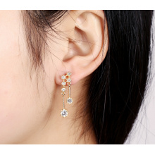 Wild Zircon Gold-Plated S925 Silver Needle Earrings